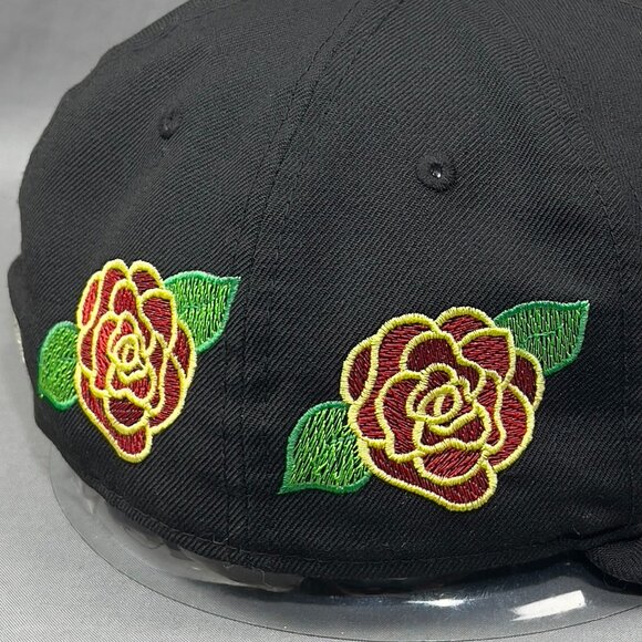 New Era New York Yankees MLB Fitted 8 Hat Cap 59fifty Black Baseball Roses Mens - Picture 10 of 16